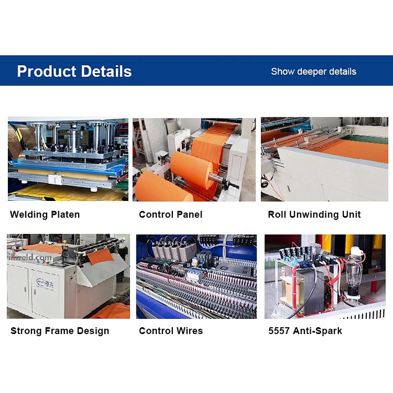 Full Auto PVC Plastic Bag Continuous Welding Machine for Making PVC Sleeve Bags, Stationary Bags, Medical Bags