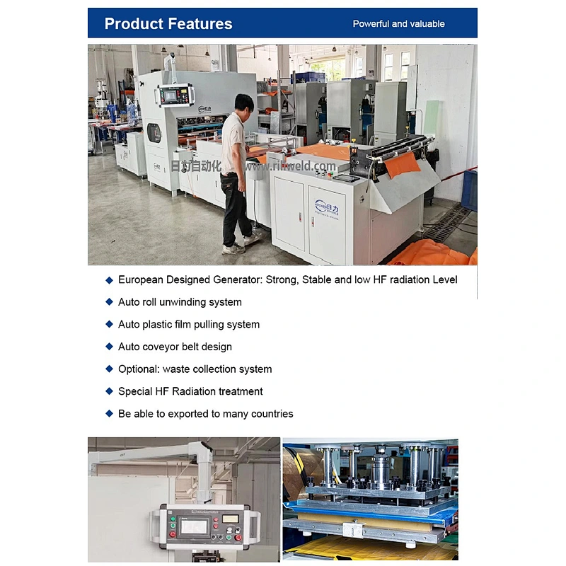 Full Auto PVC Plastic Bag Continuous Welding Machine for Making PVC Sleeve Bags, Stationary Bags, Medical Bags